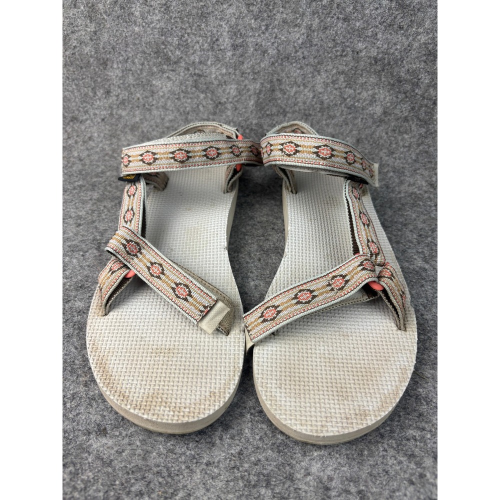 Teva Original Universal Sandals Womens Size 10 Beige Geometric Strappy 1003987